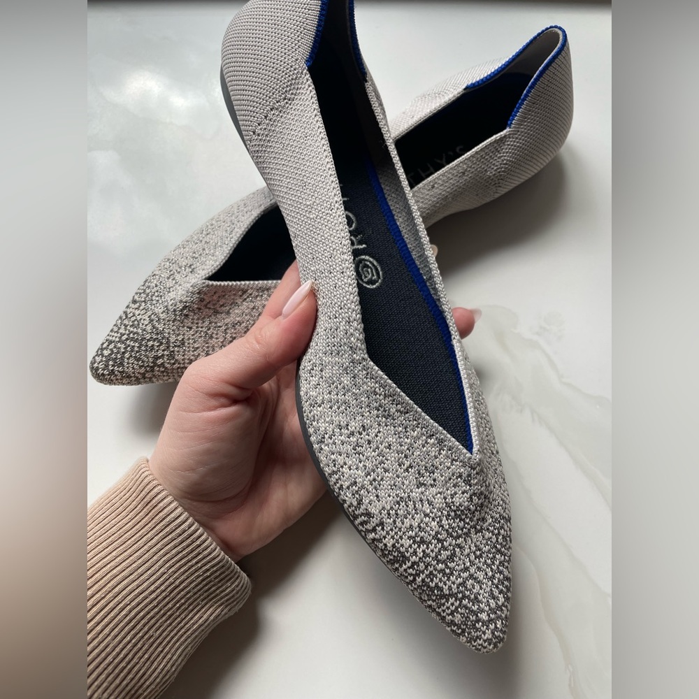 Nwot Rothys The Point Pearl Metallic Flats - image 2